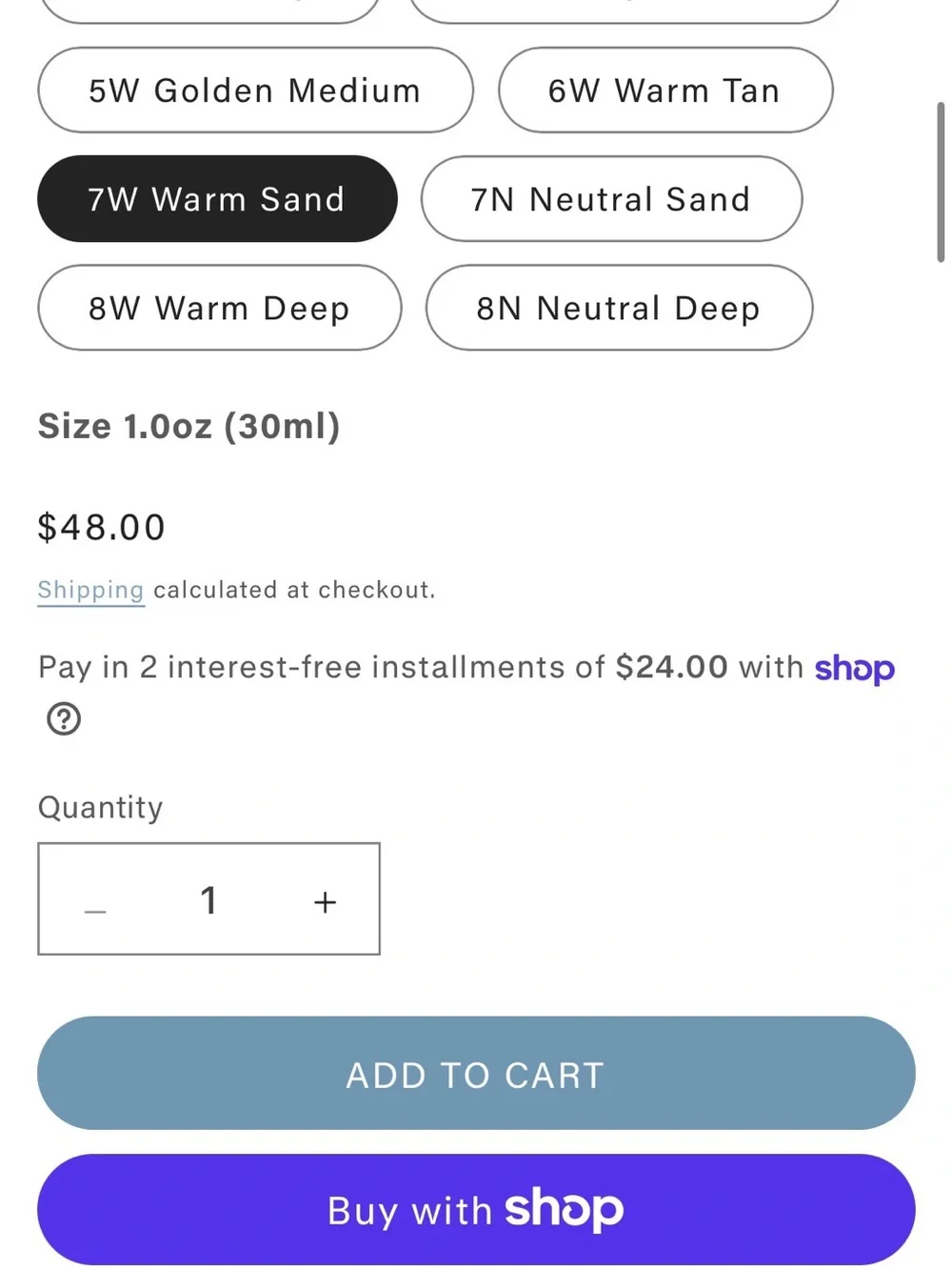 7W SKINN Scientific Color Foundation + Concealer — Warm Sand